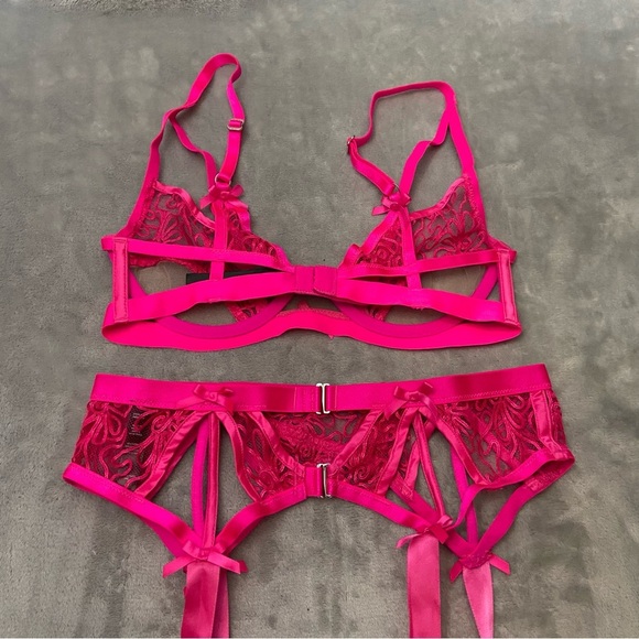 New! SET for love and lemons soutache bra and garter pink 4051 - Picture 12 of 14